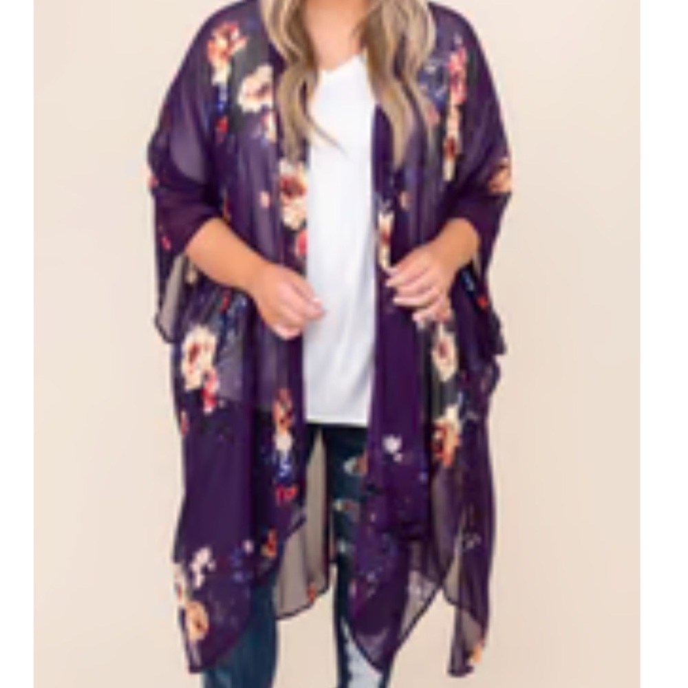 Chic Soul Purple 2xl Kimono